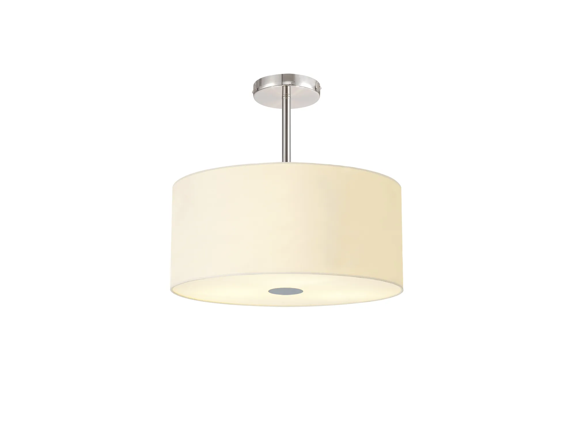 Baymont 40cm Semi Flush 5 Light Polished Chrome, Ivory Pearl/White, Frosted Diffuser DK0455  Deco Baymont CH IV
